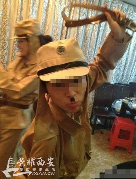 商<em>女不知亡国恨</em>:温州女穿侵华日军装贺生日-古