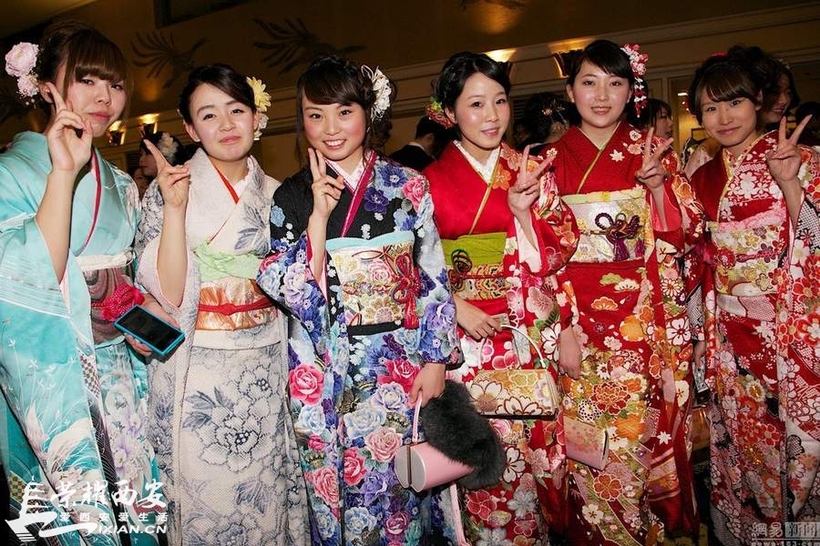 直击日本青年男女庆祝成人礼 妹子们丑得惊人