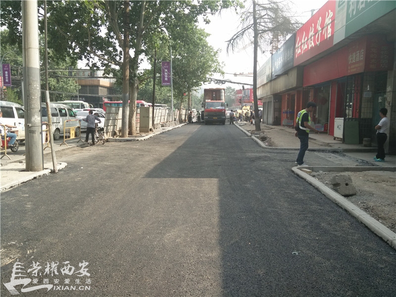 汉城路道路改造工程施工进度(2015年5月27日
