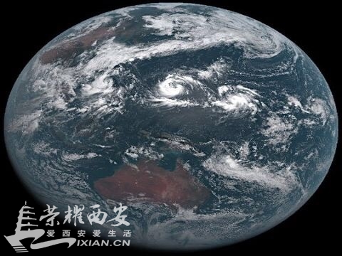 日本Himawari-8气象卫星卫星照片(于2014年1
